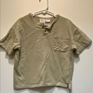 Zara Kids Khaki Short Sleeve Tee